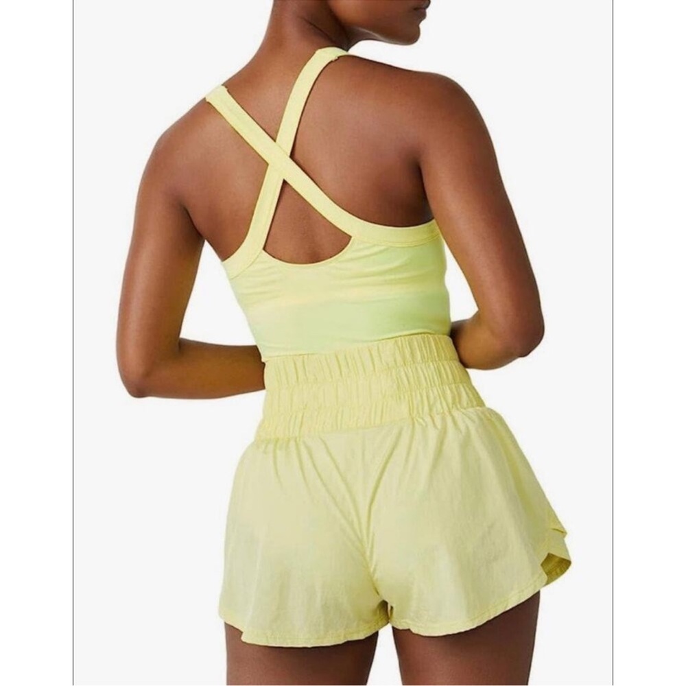 Free people movement Way Home skort romper in Lemon Verbena Medium - Picture 3 of 13